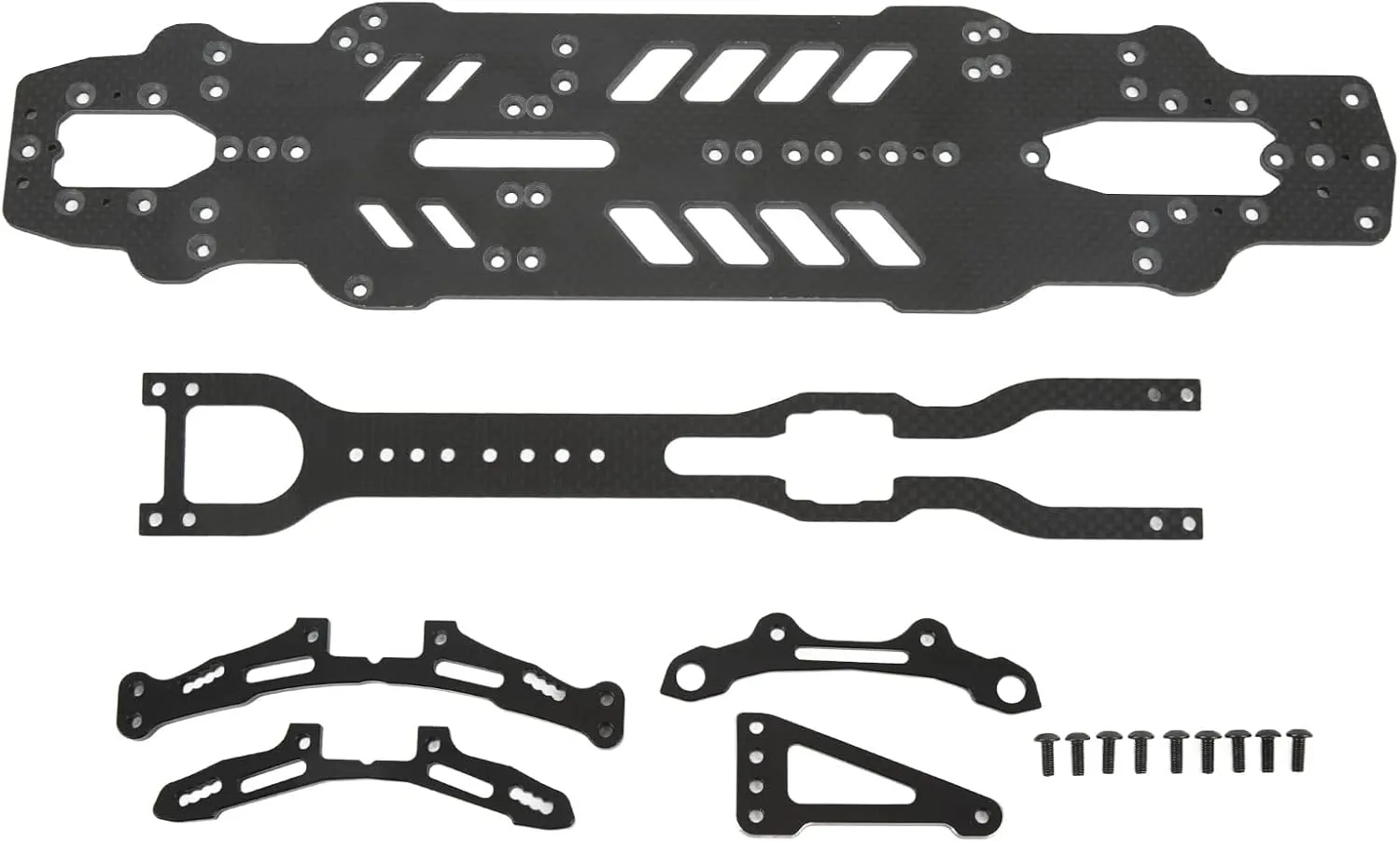 EVTSCAN RC Touring Car Chassis Kit - Accurate Rigid Flexible Bottom Plate Set for 3RACING Advance S64 RC 1/10 Touring Car(A)