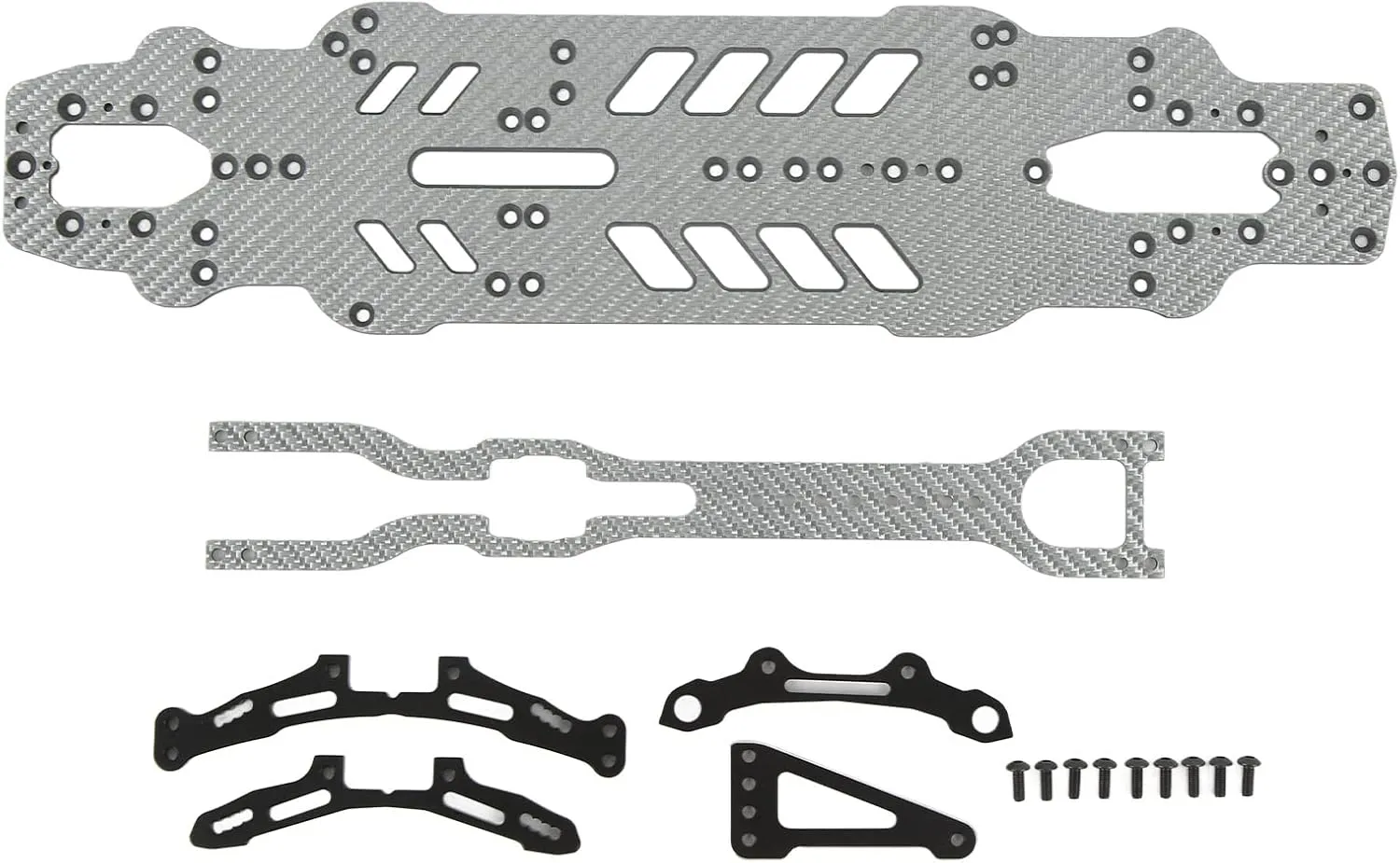 EVTSCAN RC Touring Car Chassis Kit - Accurate Rigid Flexible Bottom Plate Set for 3RACING Advance S64 RC 1/10 Touring Car(B)