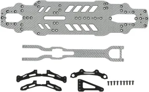 EVTSCAN RC Touring Car Chassis Kit - Accurate Rigid Flexible Bottom Plate Set for 3RACING Advance S64 RC 1/10 Touring Car(B)