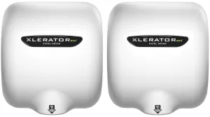 Excel Dryer XLERATOR XL-BW- ECO 1.1N High Speed Commercial Hand Dryer, White Thermoset Cover, Automatic Sensor, Surface Mounted, Noise Reduction Nozzle, LEED Credits 110/120 Volts