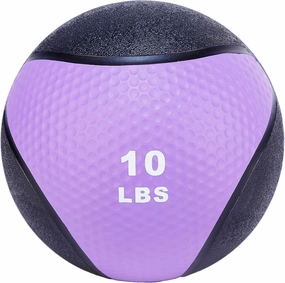 Exercise Medicine Ball - Anti-Skid Rubber Shell with Dual Texture Grip - Full-Body Fitness Ball for Core Conditioning, Balance Training & Coordination - Variety of Weights & Color Options