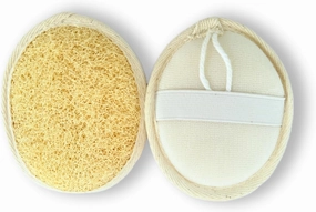 Exfoliating Loofah Sponge Pads 2 Pcs Soft Weave Facial and Body Pad, Gentle Face Exfoliator Loofah, Scrubber Bath Shower Loofah Sponge Pad, Natural Exfoliating Loofah Sponge