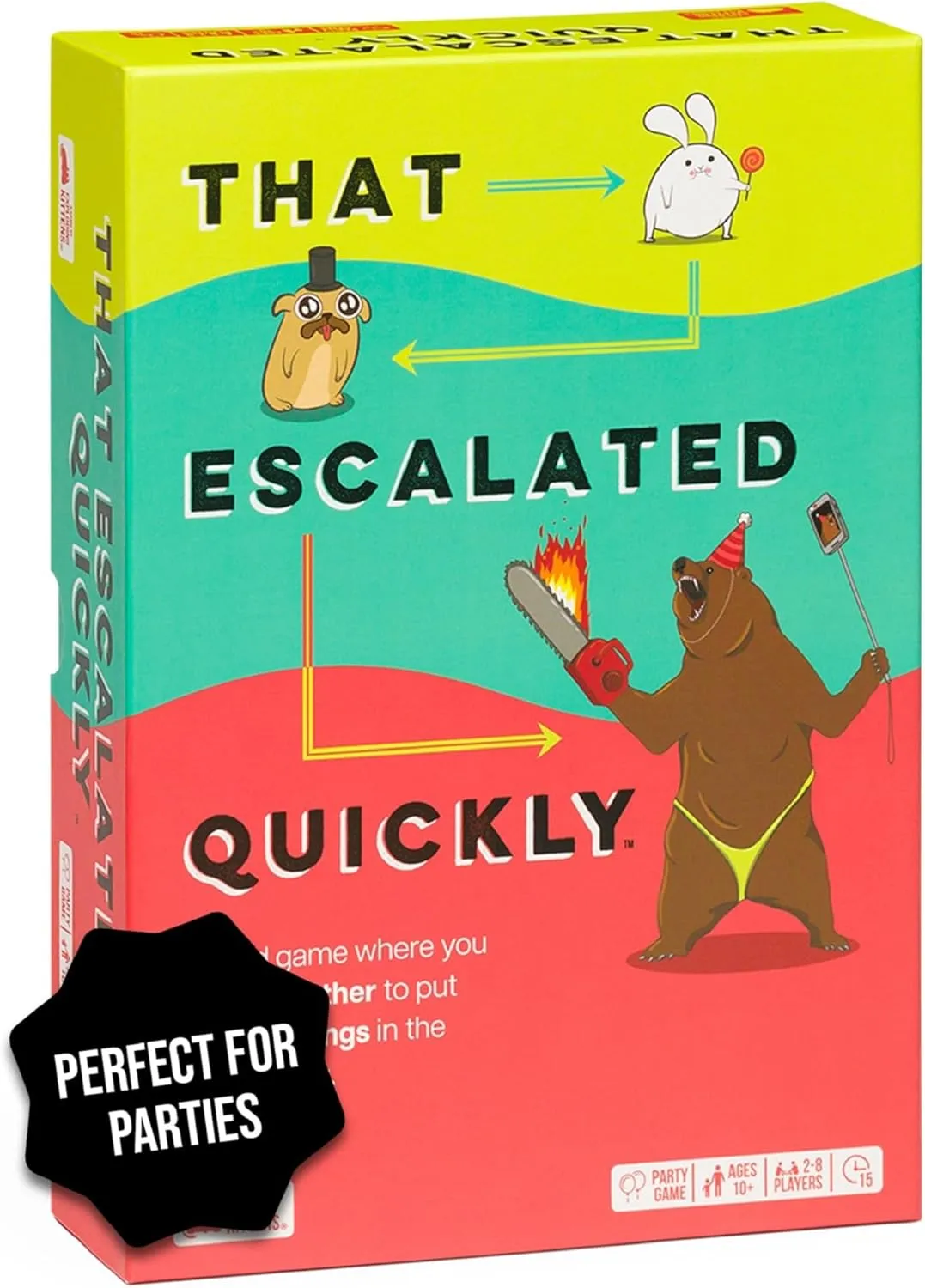 Exploding Kittens That Escalated Quickly 2-8 Players - Ages 10  - 15 Minutes to Play - Hilarious Cooperative Card Game - Ideal for Party, Family Game Night, Adult and Teen