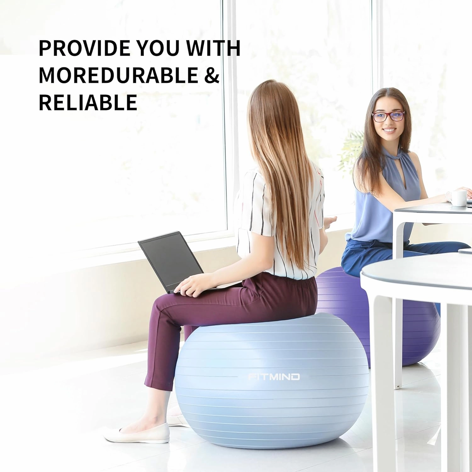 Extra Thick Exercise Ball Yoga Ball 22in/26in/30in for Workout Pregnancy Stability,Anti-Burst and Slip Resistant Swiss Ball with Pump for Yoga, Pilates, Fitness,Birthing,Physical Therapy
