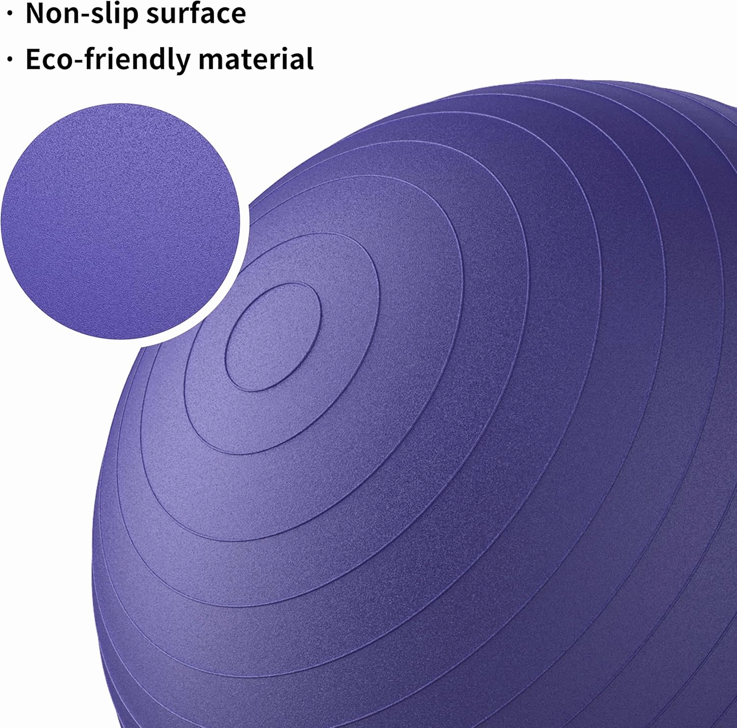 Extra Thick Exercise Ball Yoga Ball 22in/26in/30in for Workout Pregnancy Stability,Anti-Burst and Slip Resistant Swiss Ball with Pump for Yoga, Pilates, Fitness,Birthing,Physical Therapy