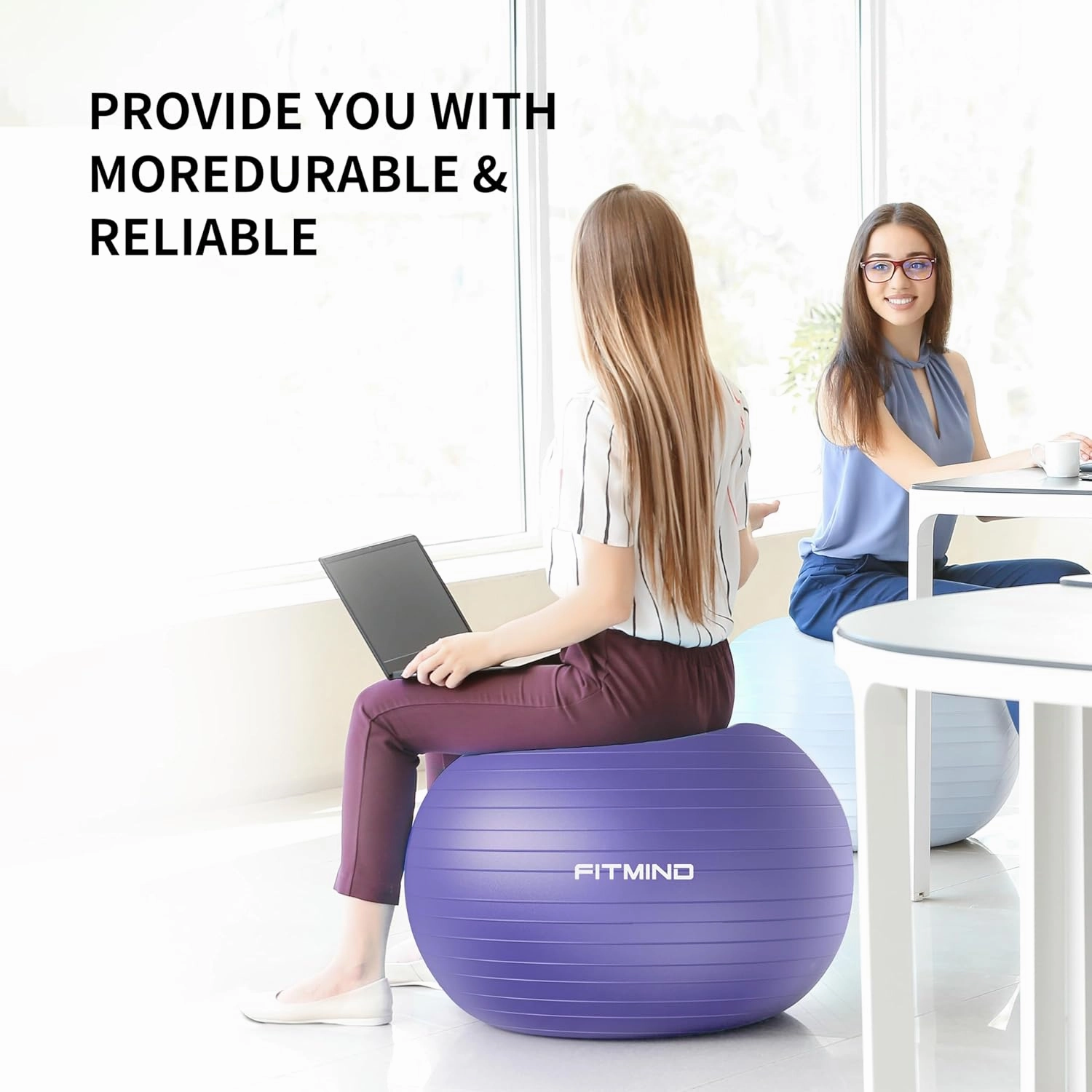 Extra Thick Exercise Ball Yoga Ball 22in/26in/30in for Workout Pregnancy Stability,Anti-Burst and Slip Resistant Swiss Ball with Pump for Yoga, Pilates, Fitness,Birthing,Physical Therapy