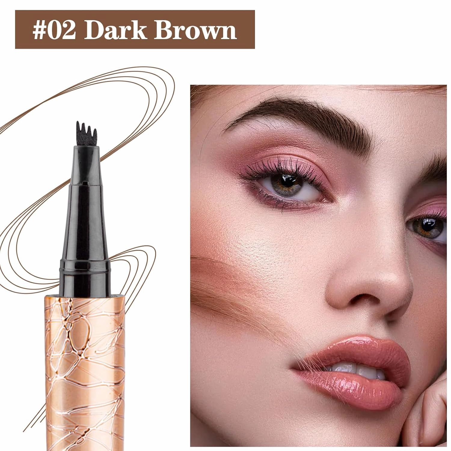 Eyebrow Pencil Dark Brown Microblade Eyebrow Pen Long Lasting Eyebrow Brush Brow Pencil Natural Eyebrow Makeup Microblading Pencil for Eyebrows Waterproof Eyebrow Pencil Brown Eyebrow Tint
