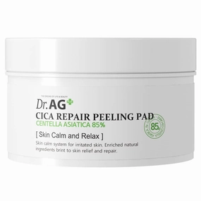 Facial Cica Repair Peeling Pad - Dr.AG Centella Asiatica Leaf Daily Soothing Pore Minimizing Deep Cleansing Moisturizing Sensitive Skin (Cica Peeling Pad 40pcs)