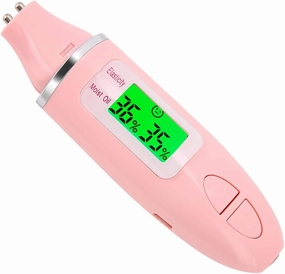 Facial Moisture Tester, Skin Hydration Tester Digital Skin Analyzer Hydration Monitor Water Oil Sensor Detector LCD Display Meter Face Care Device for Traveling Home Beauty Salon Gift Girls Women