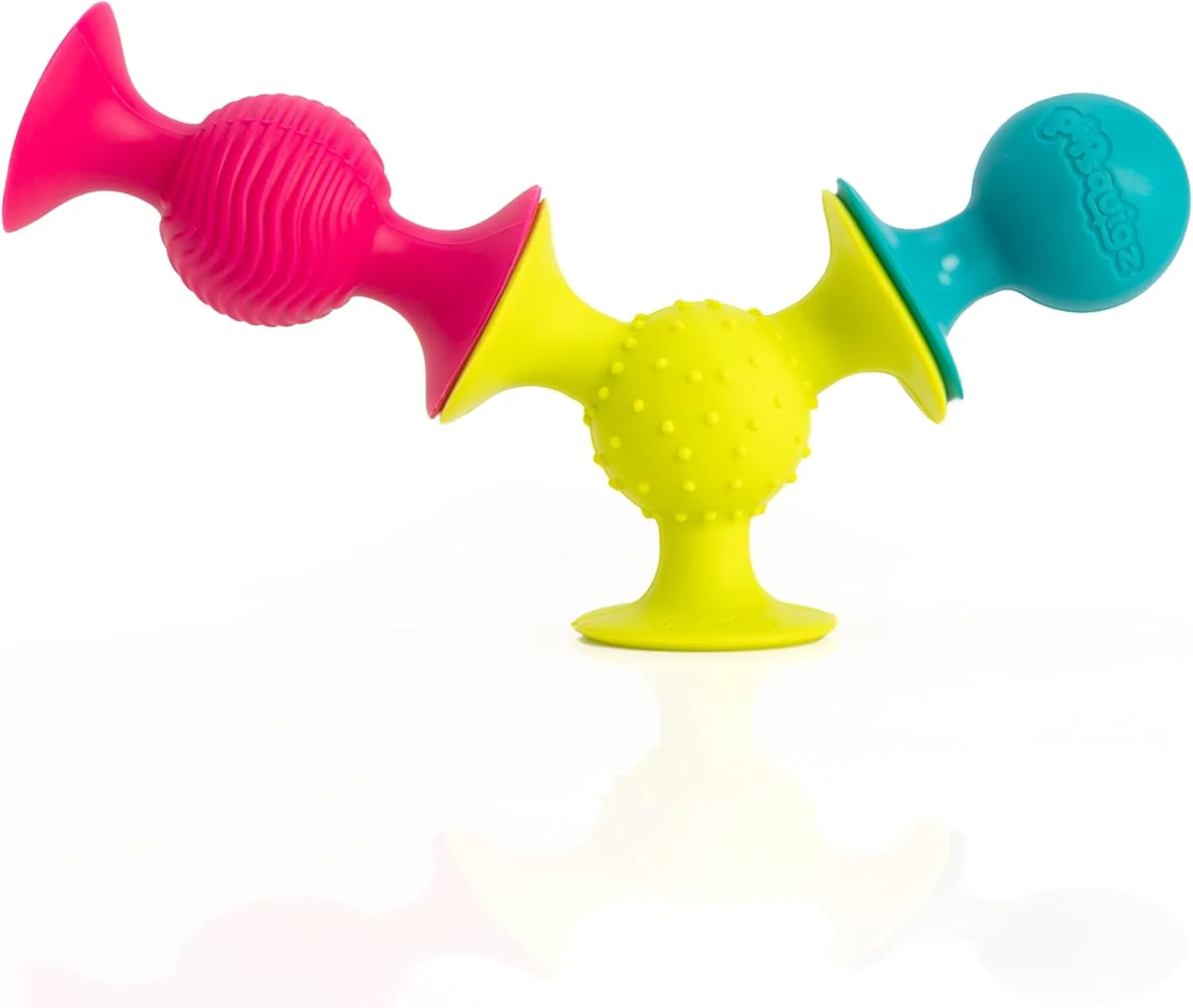 Fat Brain Toys pipSquigz, Sensory Baby Toys 6 Months Plus, Rattle Suction Cup Toy