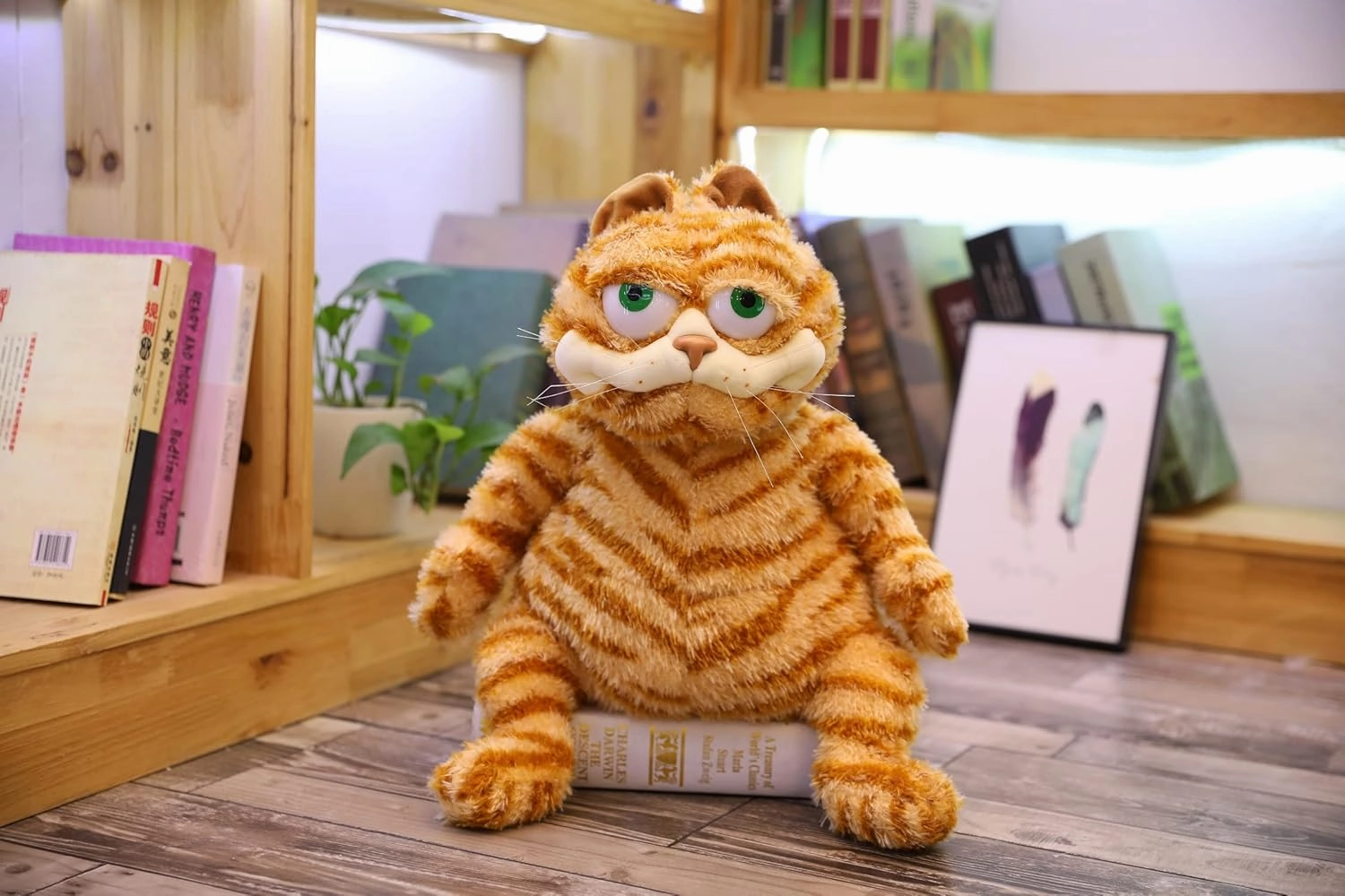 Fat Orange Plush Cat Toy - Soft Stuffed Animal for Kids - Ideal Christmas & Birthday Present - 11.8/17.7 Inches