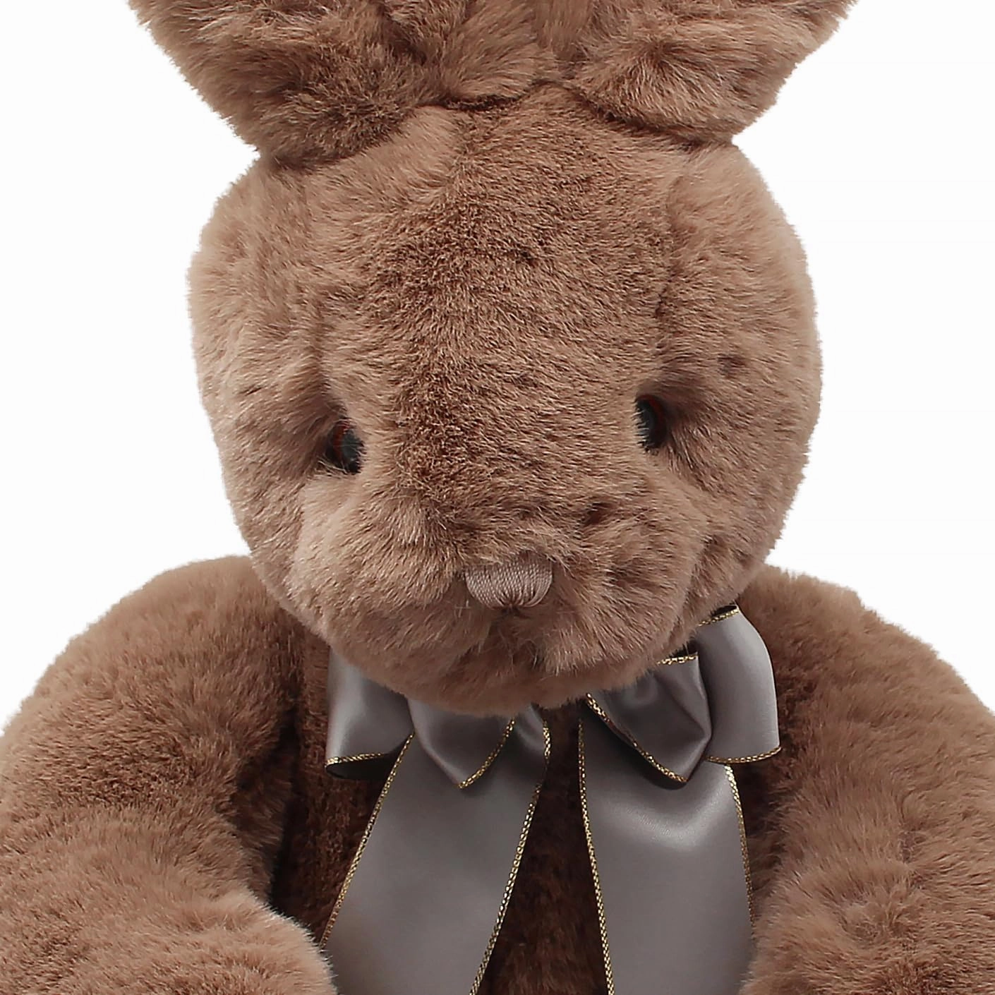 Faux-Fur 24" Cute Stuffed Animals Bunny Plush Toy for Girl,Baby,Kid (Brown)
