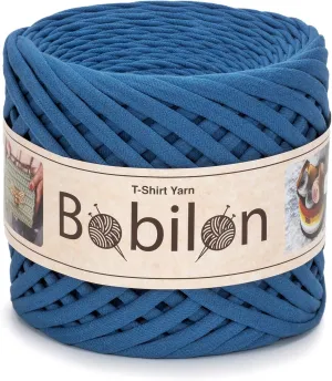 Fettuccini Zpagetti T-Shirt Yarn for Crocheting & Knitting - 7-9 mm, Organic Cotton, Macrame & Jersey Yarn, Blue Jeans Color