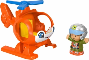 Fisher-Price Little People Helicopter, Toy Vehicle and Figure Set for Toddlers and Preschool Kids Ages 1-5 Years