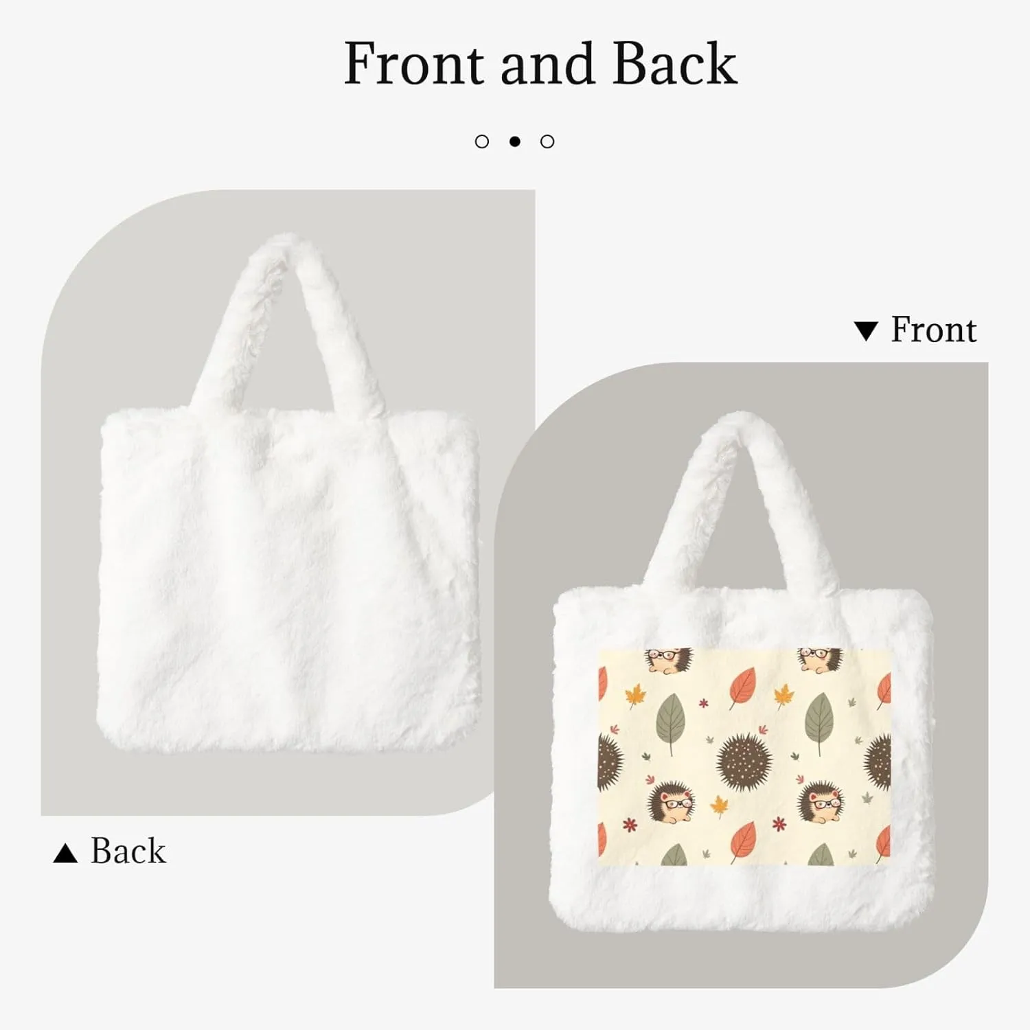 Fluffy Bag Fluffy Shoulder Bag Furry Plush Handbag Faux Fur Flower Tote Bag for Ladies Women