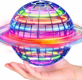 Flying Orb Ball (Blue, 2024 Upgraded) with Dazzling Lights, Magic Hover Spinner, Cool Boomerang Drone, Floating Cosmic Globe, Kids Outdoor Toys, for 6 7 8 9 10 Year Old Boys Girls