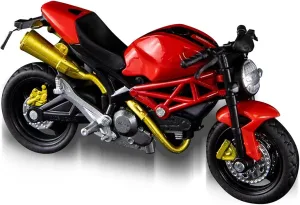 for Ducati Monster 795 1:18 Scale Alloy Motorcycle Model Sports Bike Racing Replica Car Collection Gift Cake Decoration Motorcycle Model(Rojo)