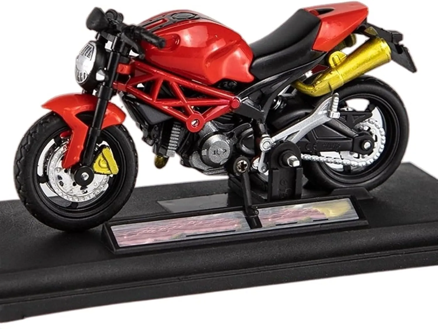 for Ducati Monster 795 1:18 Scale Alloy Motorcycle Model Sports Bike Racing Replica Car Collection Gift Cake Decoration Motorcycle Model(Rojo)