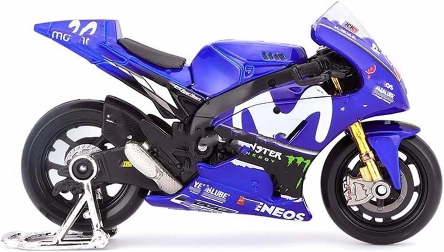 For Ducati Team 2021 Desmosedici #89 #05 , For Yamaha Factory Racing YZR M1 2022 #21, 1:18 Simulation Race Car Motorcycle Street Car Model Hand Puppet Collection Ornament Men's Gift Motorcycle model(N