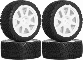 for Tamiya for TT01 for TT02 XV01 XV02 TA06 PTG-2 for HPI for HSP 1/10 4pcs 68mm RC for Racing Car Tires On Road Touring Drift Car Tyre Wheel RC Upgrade Parts