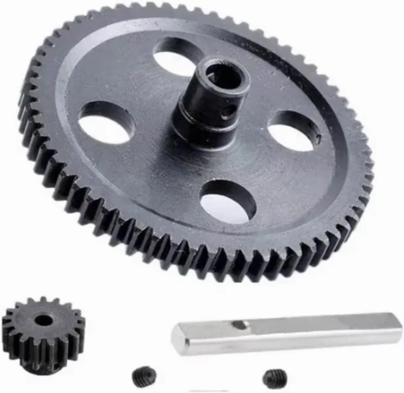 for Wltoys 1:12 12428 12423 12429 FY-03 Off-Road Vehicle Remote Control Car Metal Center Reduction Gear 62T 17T Motor Gear Accessori RC Car DIY Parts(17/62T)
