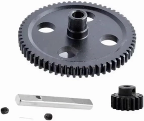 for Wltoys 1:12 12428 12423 12429 FY-03 Off-Road Vehicle Remote Control Car Metal Center Reduction Gear 62T 17T Motor Gear Accessori RC Car DIY Parts(17/62T)