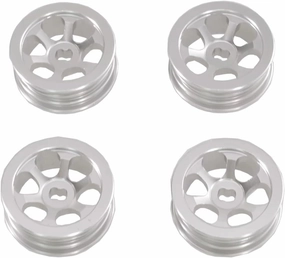 for Wltoys K989 284131 284010 284161 1/28 Metal Wheel for Rally Tires RC Car Track Car Parts Accessories Upgrade and Replacement RC Car DIY Parts(Silver)
