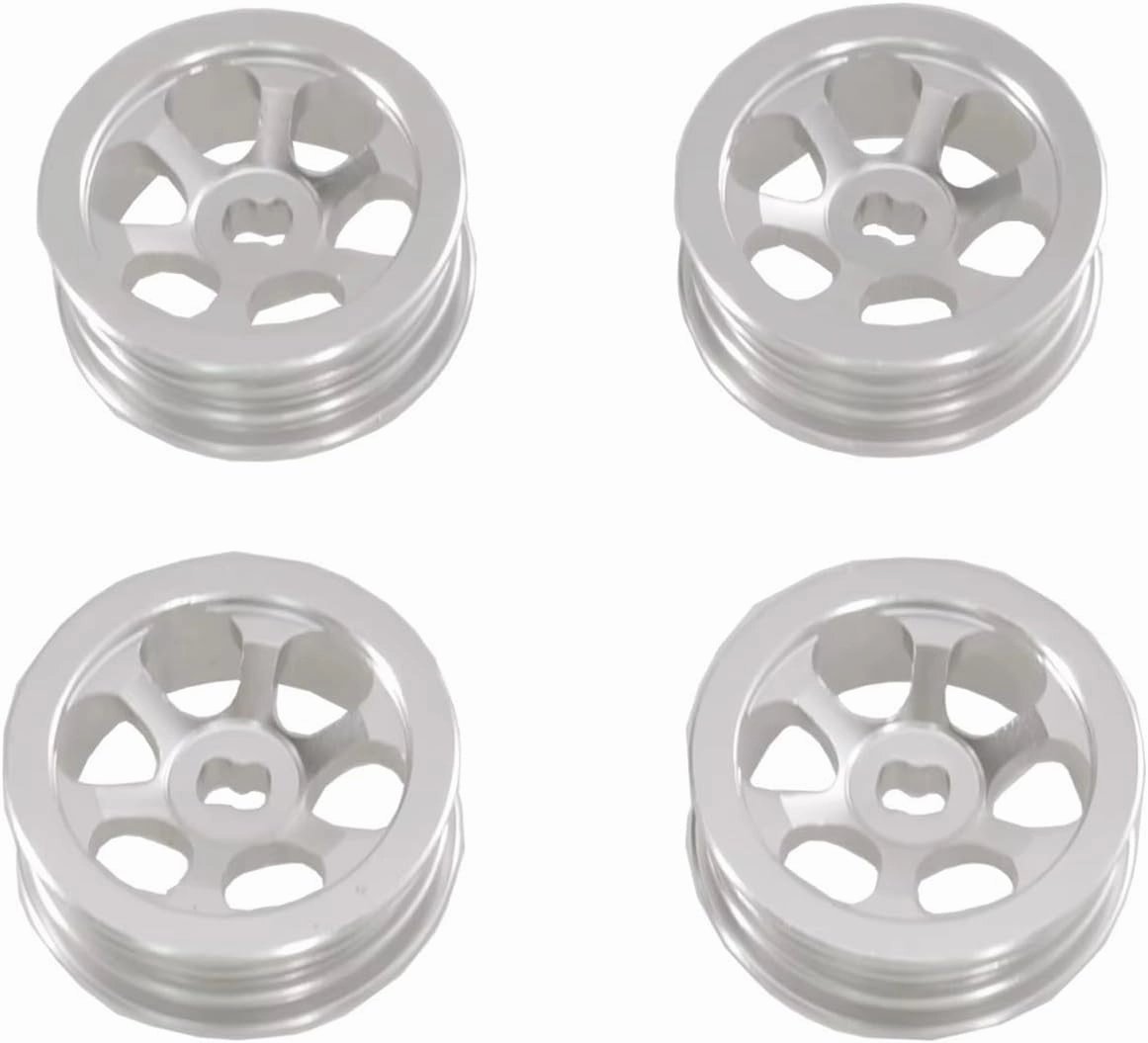 for Wltoys K989 284131 284010 284161 1/28 Metal Wheel for Rally Tires RC Car Track Car Parts Accessories Upgrade and Replacement RC Car DIY Parts(Silver)