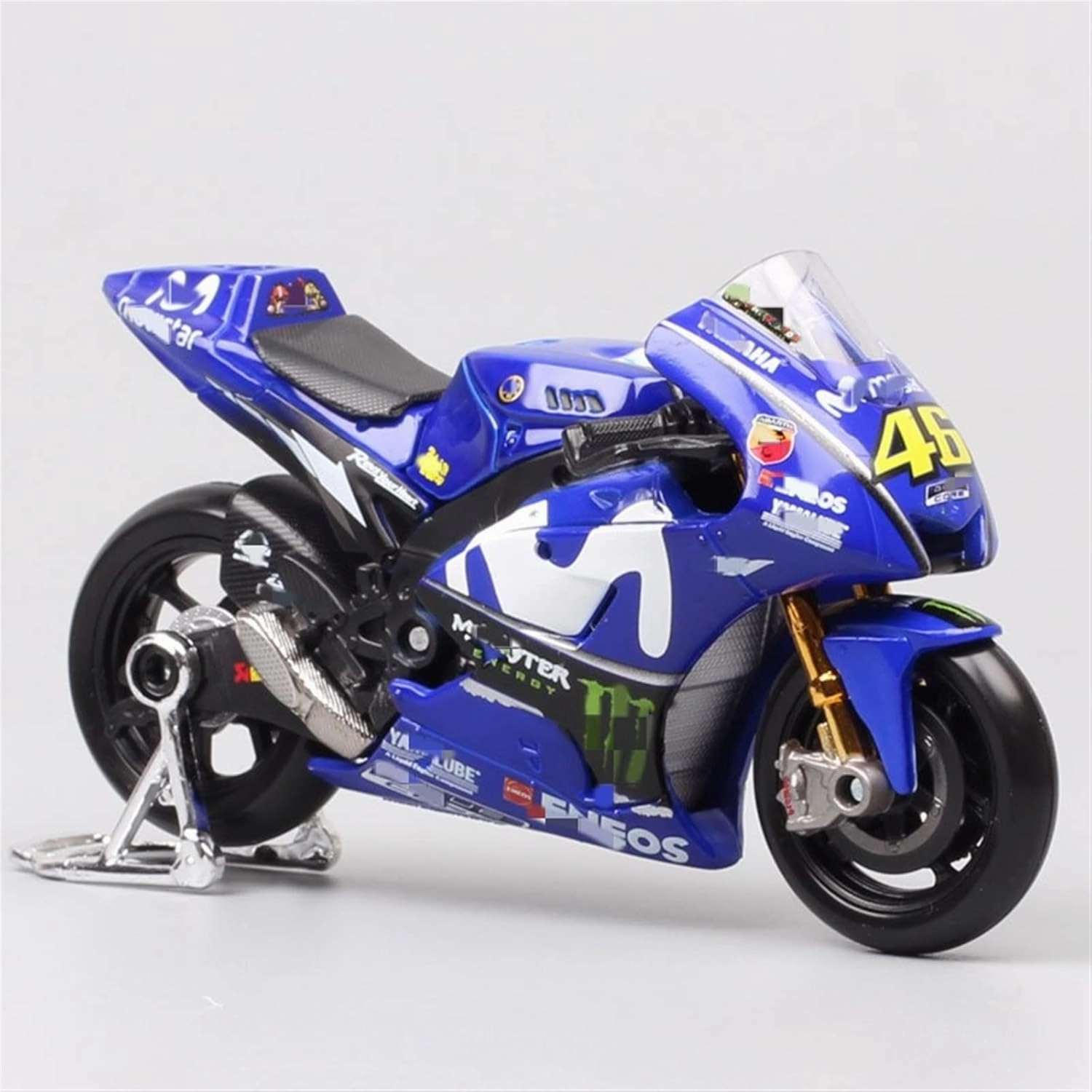 for Yamaha YZR-M1 2018#25 Rider Maverick Vinales 1/18 Scale Motorcycle Racing Model and Toy Car GP Bike Model Toys (Color : #46)
