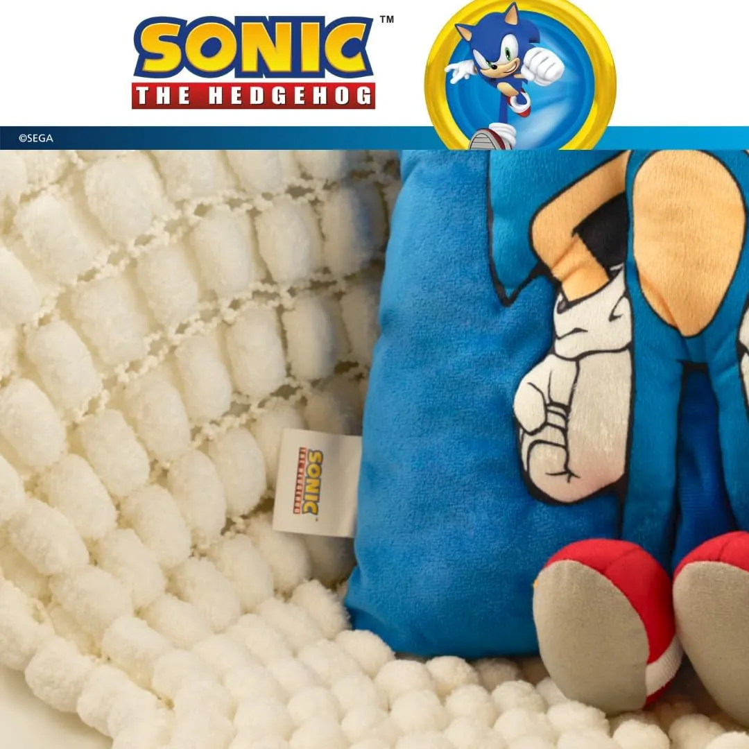 Franco Sonic The Hedgehog Anime Kids Super Plush Cozy Snuggle (TM) Pillow (100% Officially Licensed Product)