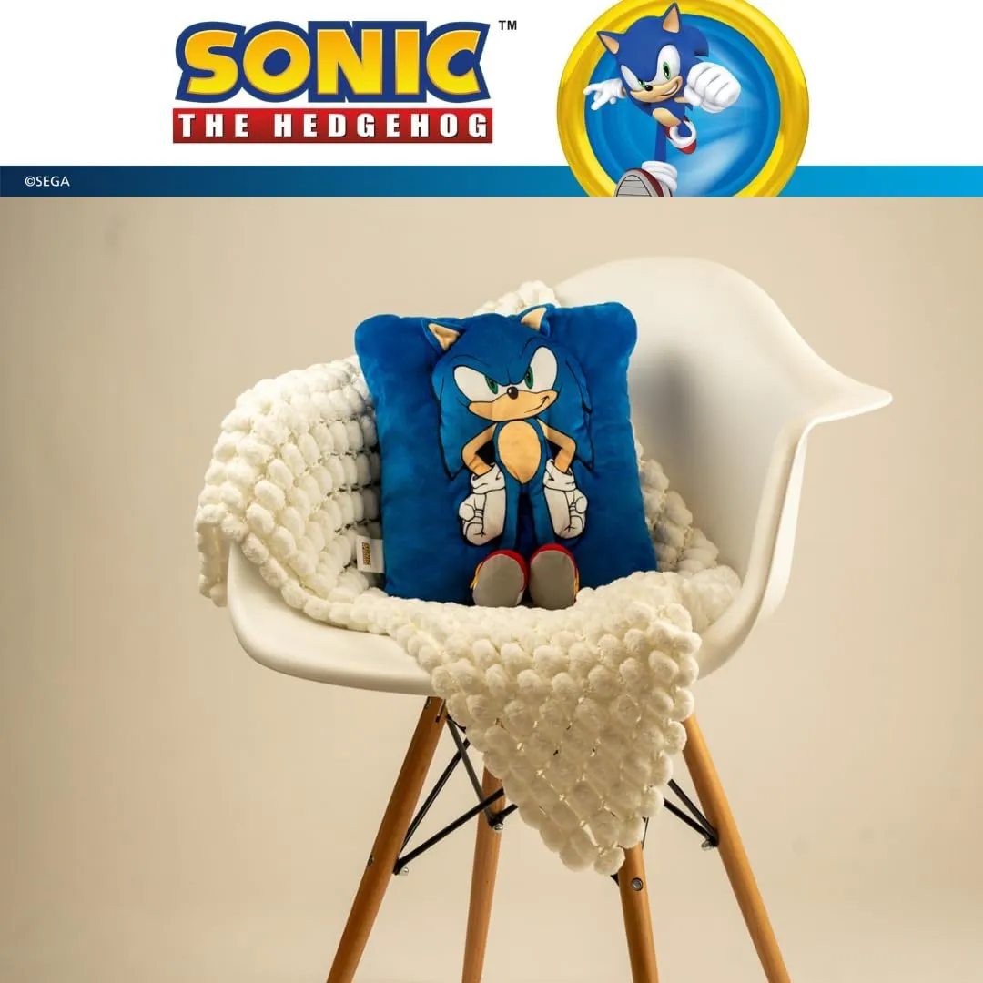 Franco Sonic The Hedgehog Anime Kids Super Plush Cozy Snuggle (TM) Pillow (100% Officially Licensed Product)