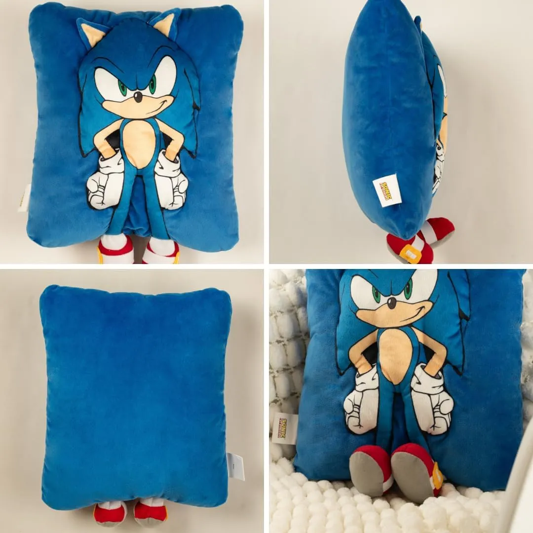 Franco Sonic The Hedgehog Anime Kids Super Plush Cozy Snuggle (TM) Pillow (100% Officially Licensed Product)