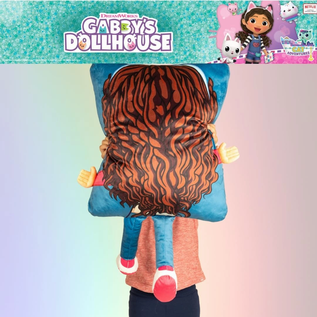 Franco Kids Super Plush Cozy (100% Officially Licensed Product) 3D Pillow Buddy, 16 in x 20 in, Gabby's Dollhouse