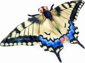 FRANKIEZHOU Realistic Swallowtail Butterfly Stuffed Animal-Yellow 10 Inch,Beautiful Moth Plush Toy