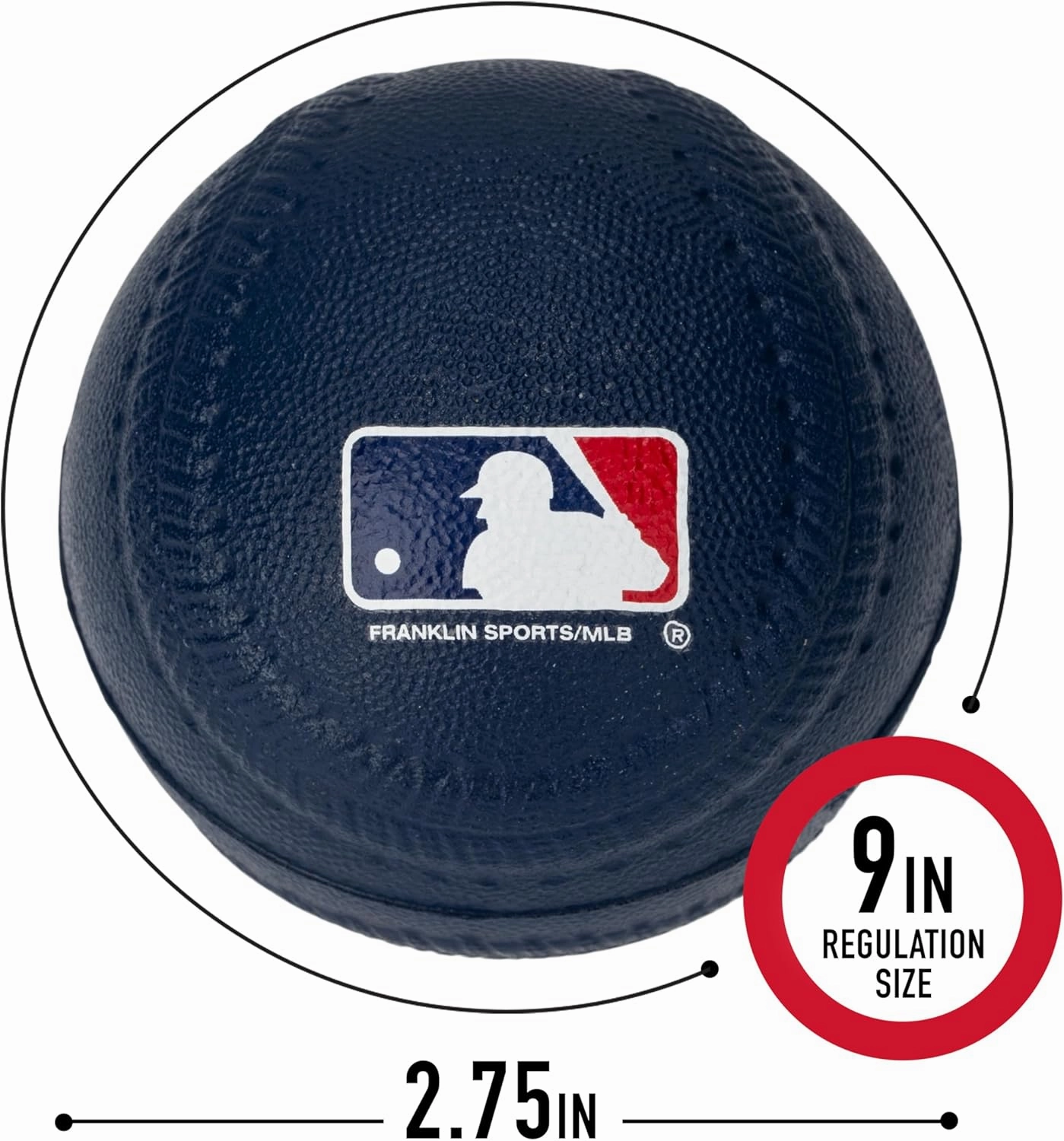 Franklin Sports Foam Baseballs - Soft Foam Practice Baseballs for Kids - Perfect for Hitting and Indoor or Outdoor Play - 3 Pack - Official MLB Licensed Product