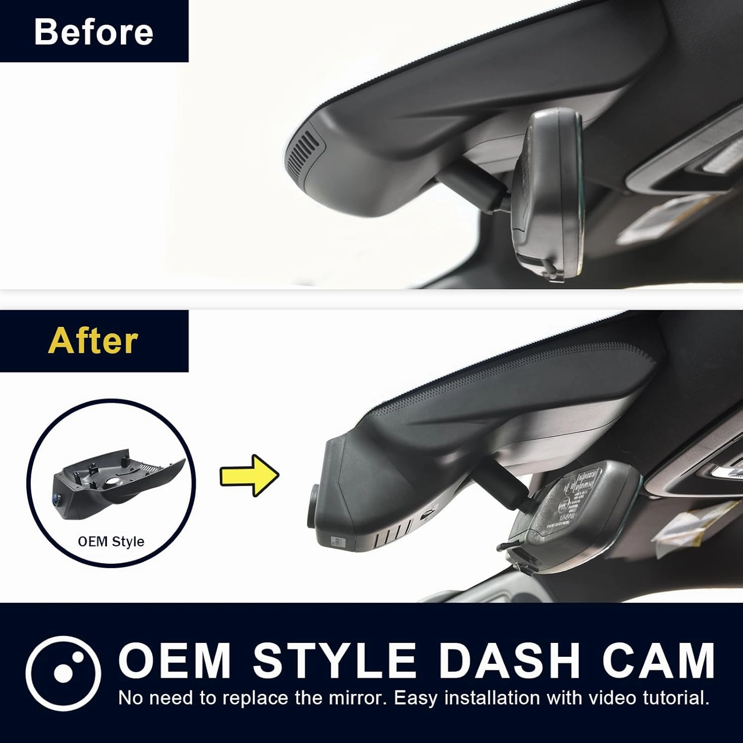 Front 4K & Rear 1080P Dash Cam Custom fit for GMC Sierra 1500 2022-2025 HD 2024 2025 Pro SLE Elevation SLT AT4X Denali Ultimate (Model C), Integrated OEM Look, UHD 2160P Video, 128GB Card
