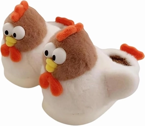 Funny Chicken Plush Slippers for Women Chicken Slippers Cute Bedroom Slippers Warm House Shoes Non-slip Slippers