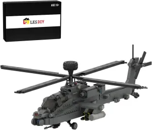 FunXylophy AH-64 Apache Military Helicopters Building Blocks, Collectible Military-Themed Model to Build and Display, Great Gift for Military Fans MOC-104169 (2192 PCS)