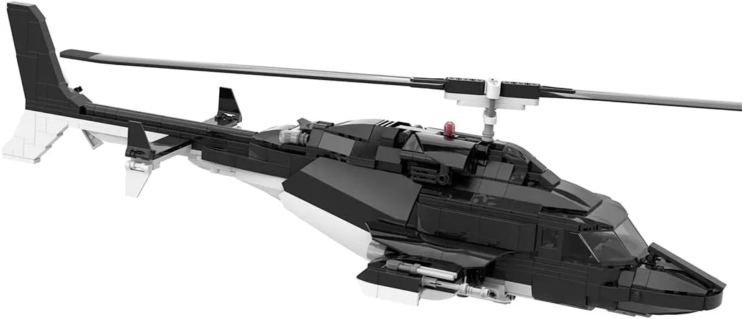 FunXylophy Bell 222 Helicopter Building Blocks, Collectible Model to Build and Display, Great Gift for Military Fans - MOC-149250 (1039 PCS)