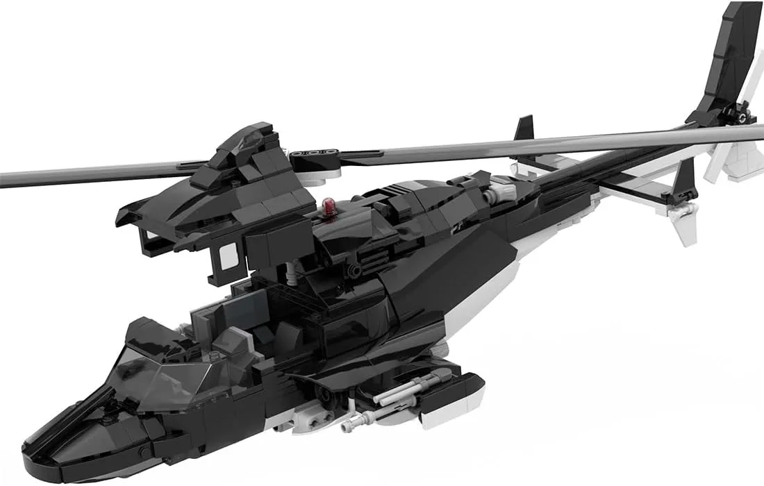 FunXylophy Bell 222 Helicopter Building Blocks, Collectible Model to Build and Display, Great Gift for Military Fans - MOC-149250 (1039 PCS)
