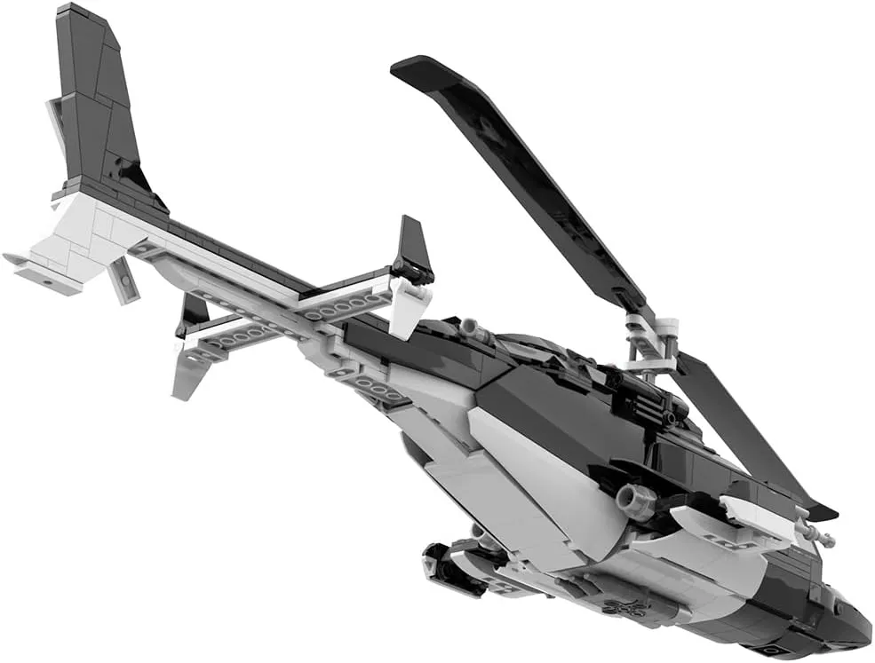 FunXylophy Bell 222 Helicopter Building Blocks, Collectible Model to Build and Display, Great Gift for Military Fans - MOC-149250 (1039 PCS)