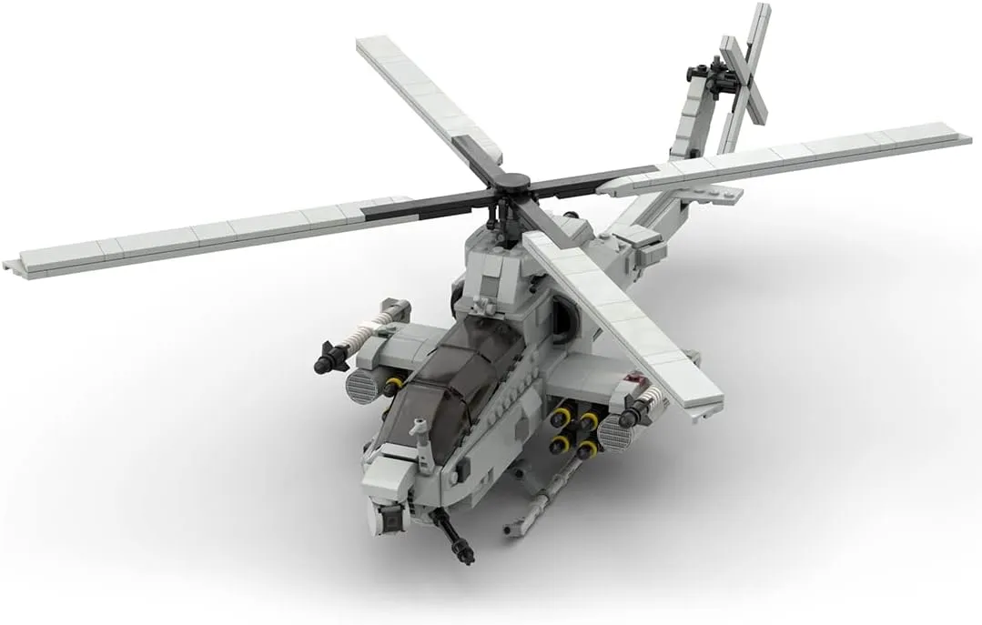 FunXylophy Bell AH-1Z Viper Helicopter Building Blocks, Collectible Military Model to Build and Display, Great Gift for Military Fans MOC-93584 (975 PCS)
