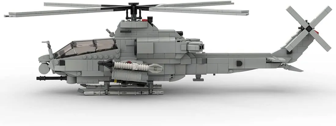 FunXylophy Bell AH-1Z Viper Helicopter Building Blocks, Collectible Military Model to Build and Display, Great Gift for Military Fans MOC-93584 (975 PCS)