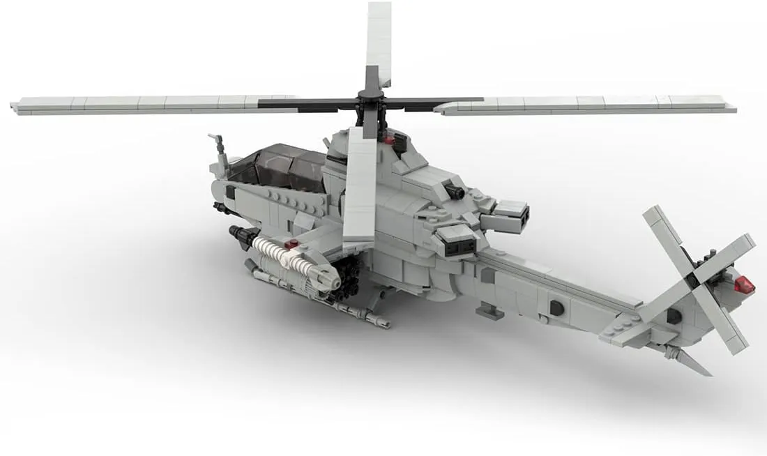 FunXylophy Bell AH-1Z Viper Helicopter Building Blocks, Collectible Military Model to Build and Display, Great Gift for Military Fans MOC-93584 (975 PCS)