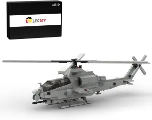 FunXylophy Bell AH-1Z Viper Helicopter Building Blocks, Collectible Military Model to Build and Display, Great Gift for Military Fans MOC-93584 (975 PCS)