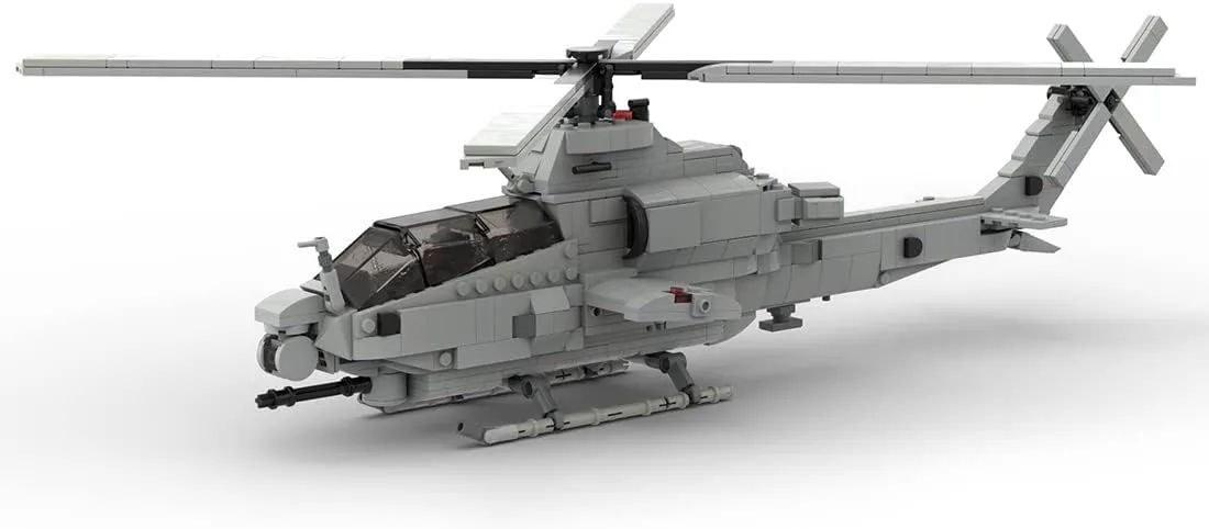 FunXylophy Bell AH-1Z Viper Helicopter Building Blocks, Collectible Military Model to Build and Display, Great Gift for Military Fans MOC-93584 (975 PCS)