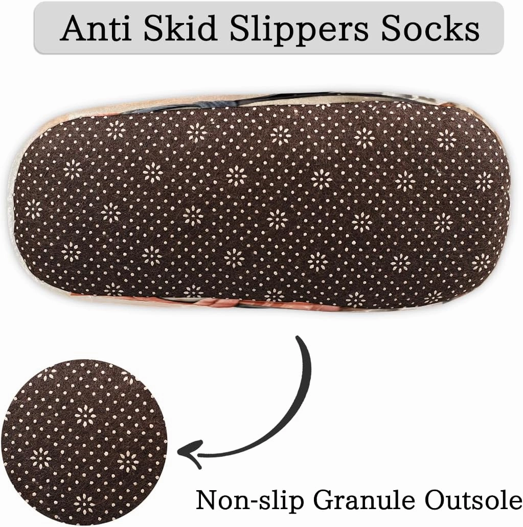 Fuzzy House Slippers for Women Men, Penguin Anti-Slip Fleece Lined Shoes, Home Bedroom Indoor Slippers with Plush Lining, Cartoon Penguins Warm Slippers