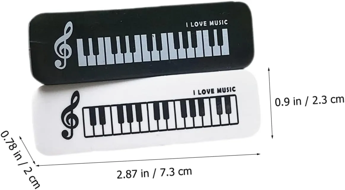 Gadpiparty 20 pcs Piano Shaped Small Erasers Cute Decorative Erasers for Classroom Rewards Back to School and Party Favors Safe TPR Material Compact Design for Easy Use