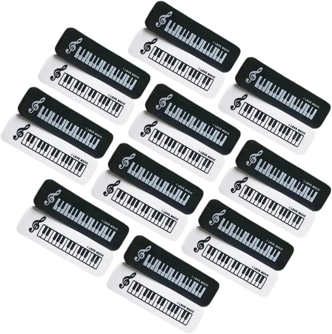 Gadpiparty 20 pcs Piano Shaped Small Erasers Cute Decorative Erasers for Classroom Rewards Back to School and Party Favors Safe TPR Material Compact Design for Easy Use