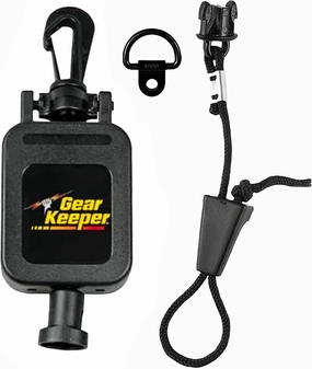 Gear Keeper CB Radio Microphone Keeper - Retractable Mic Holder With Heavy Duty Snap Clip Mount for Truck Radio - CB Radio Accessories With Lanyard & Mounting Hardware - Made in USA (Black)
